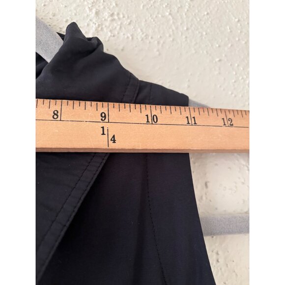 Finley Black Poplin Swing Shirt Dress Womens L Button Down Front Sleeveless - Picture 8 of 11